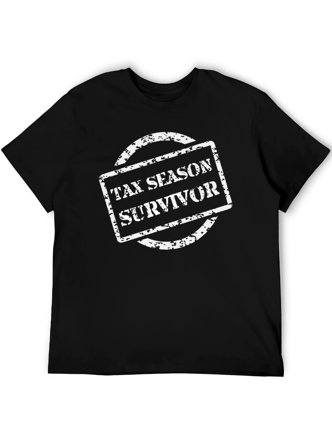 Tax Season Survivor Black T-Shirt