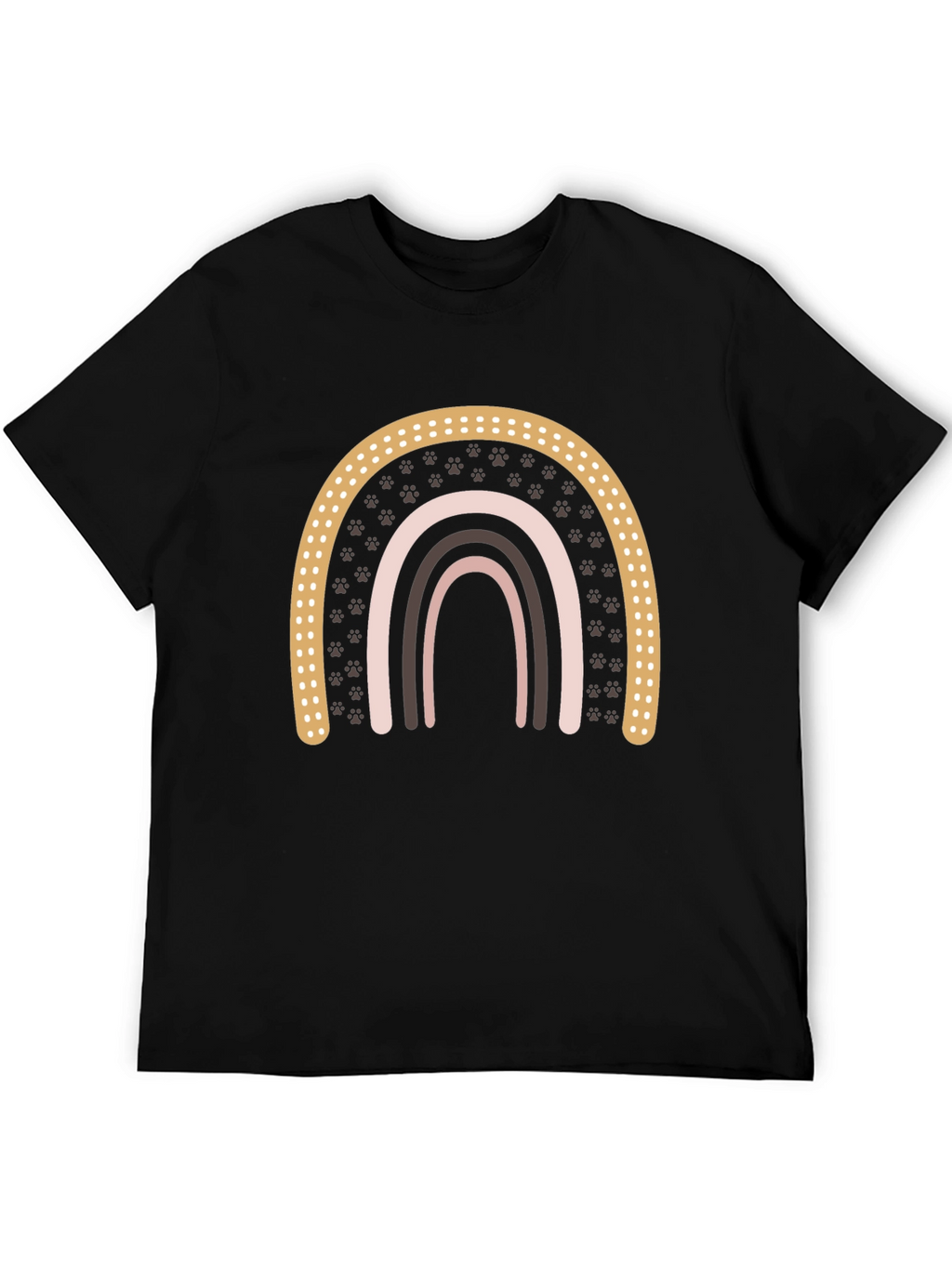 Boho Paw Print Rainbow Graphic Tee