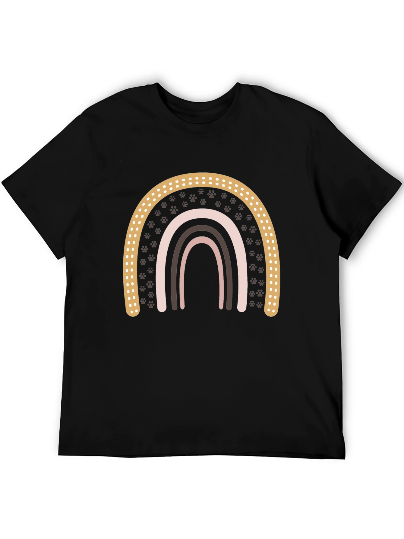 Boho Paw Print Rainbow Graphic Tee