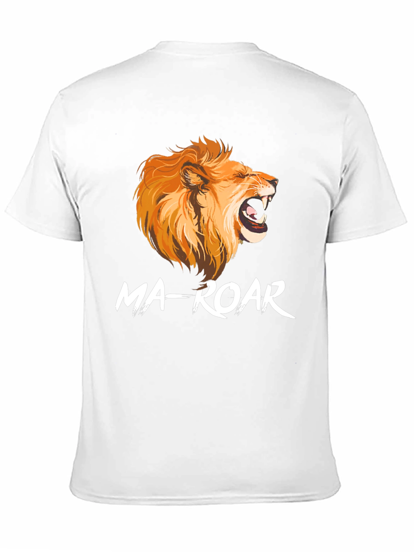 Ma-Roar Lion Graphic Print Black T-Shirt
