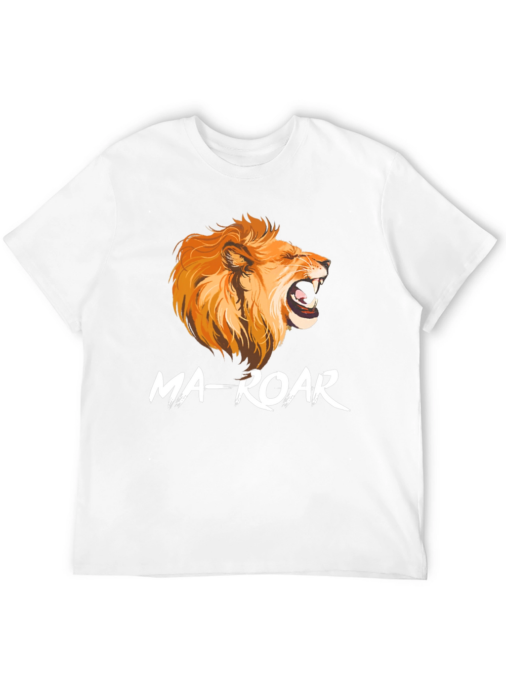 Ma-Roar Lion Graphic Print Black T-Shirt