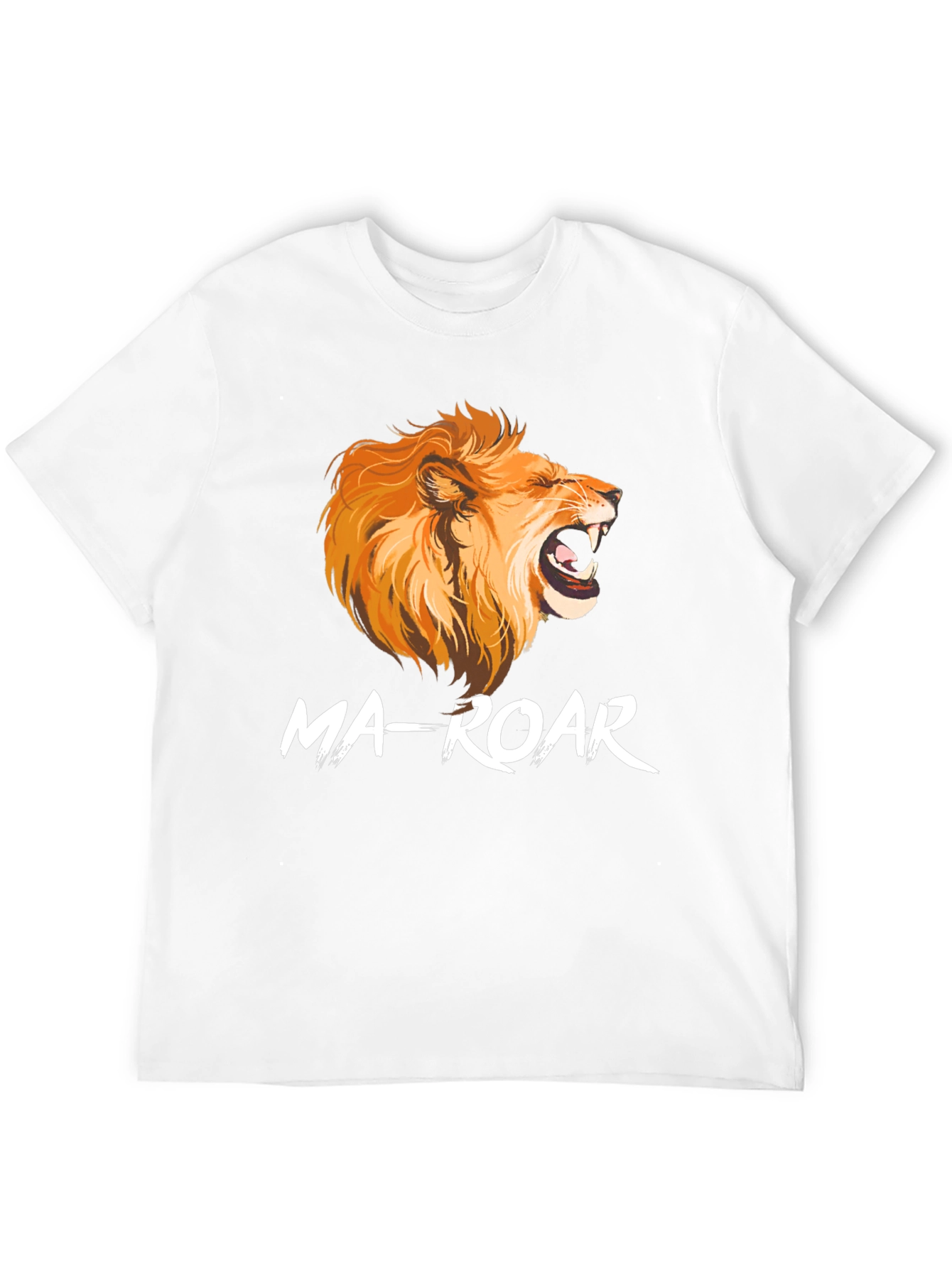 Ma-Roar Lion Graphic Print Black T-Shirt