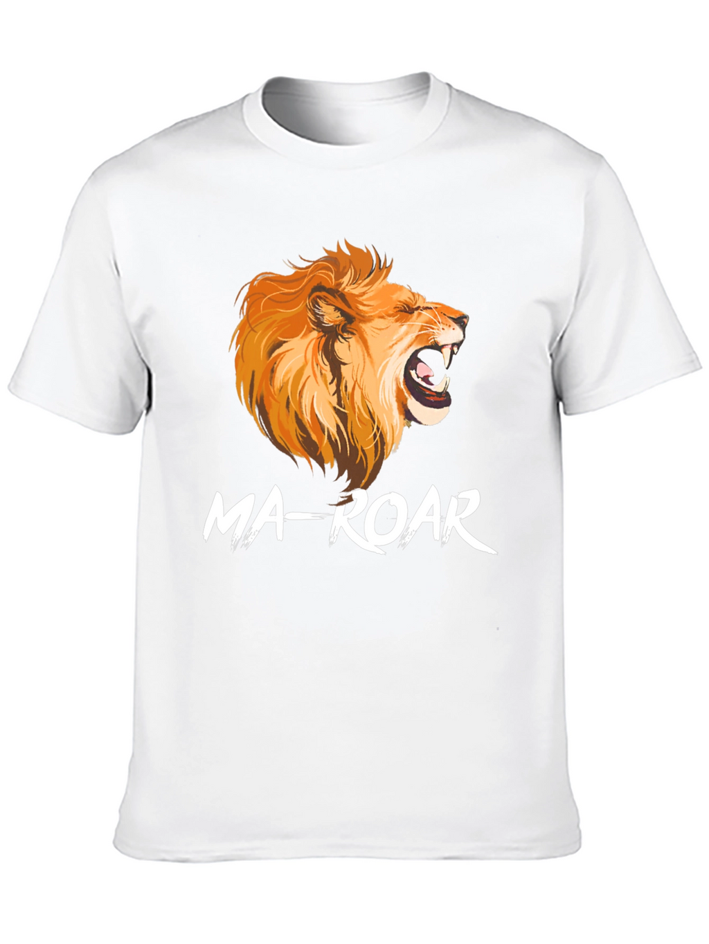 Ma-Roar Lion Graphic Print Black T-Shirt