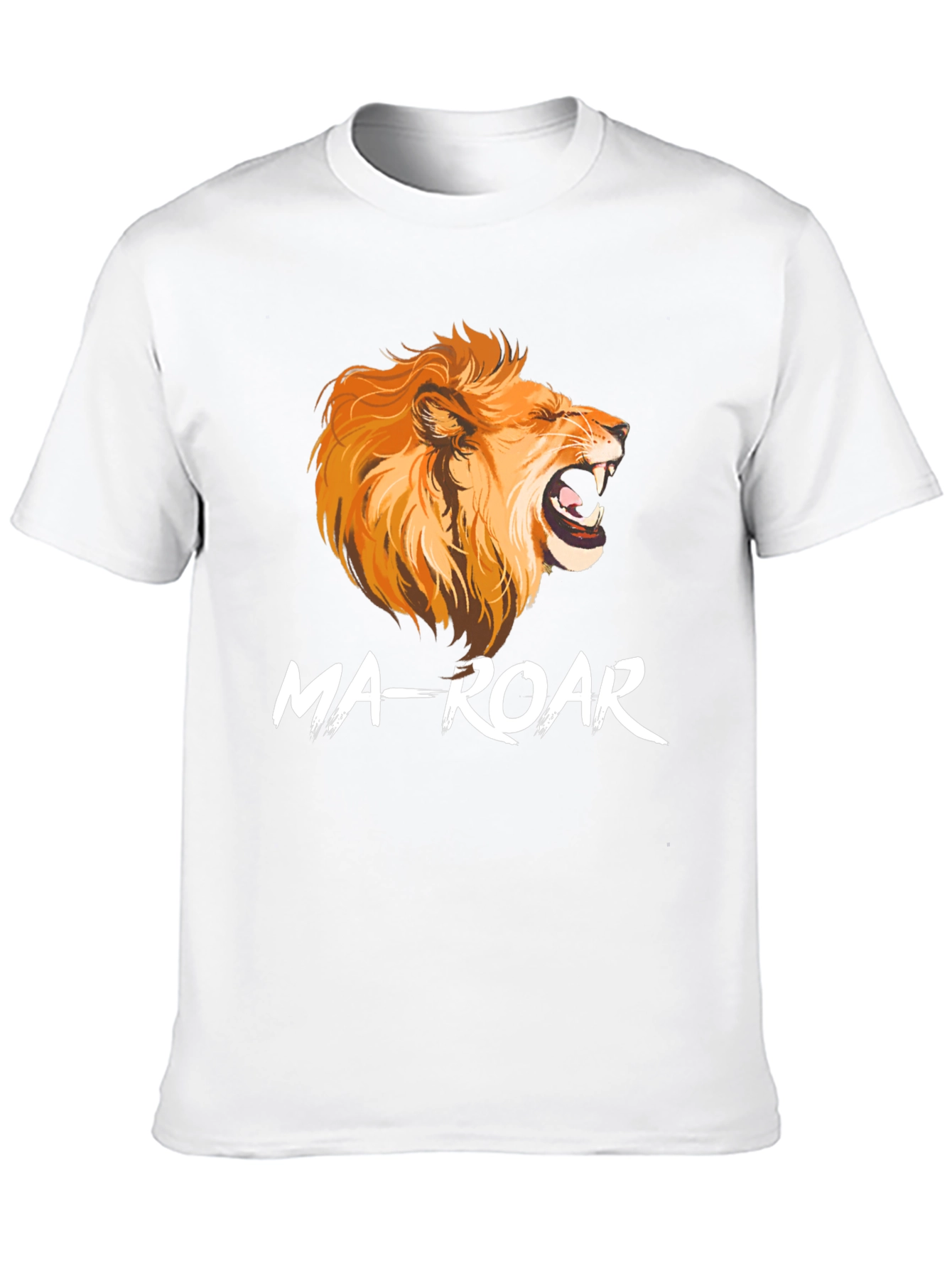 Ma-Roar Lion Graphic Print Black T-Shirt