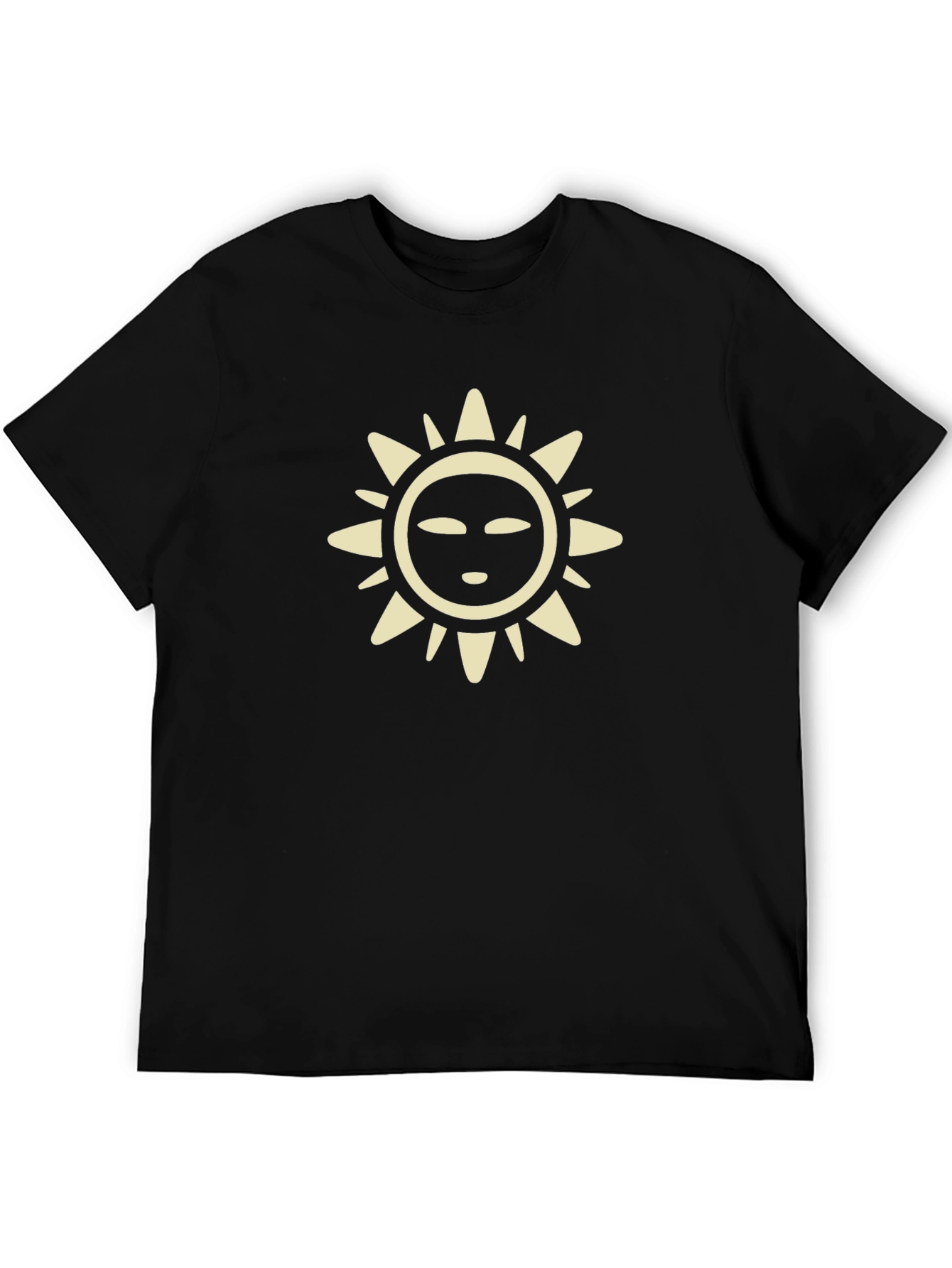 Sun Graphic Tee - Casual Black T-Shirt