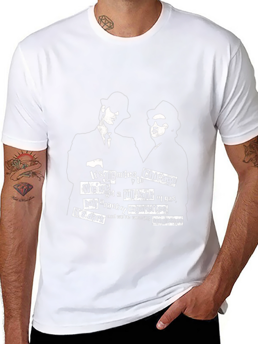 Blues Brothers T-Shirt - 106 Miles to Chicago