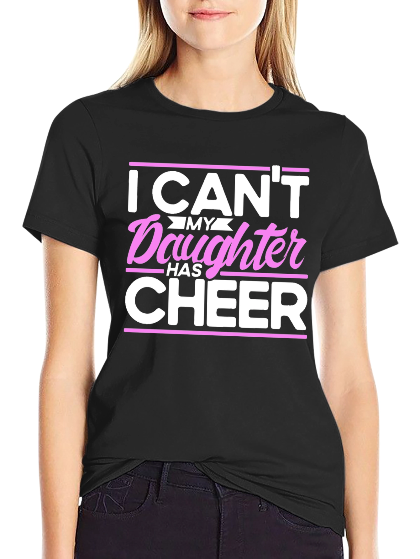 Cheer Dad T-Shirt - I Cant My Daughter Has Cheer