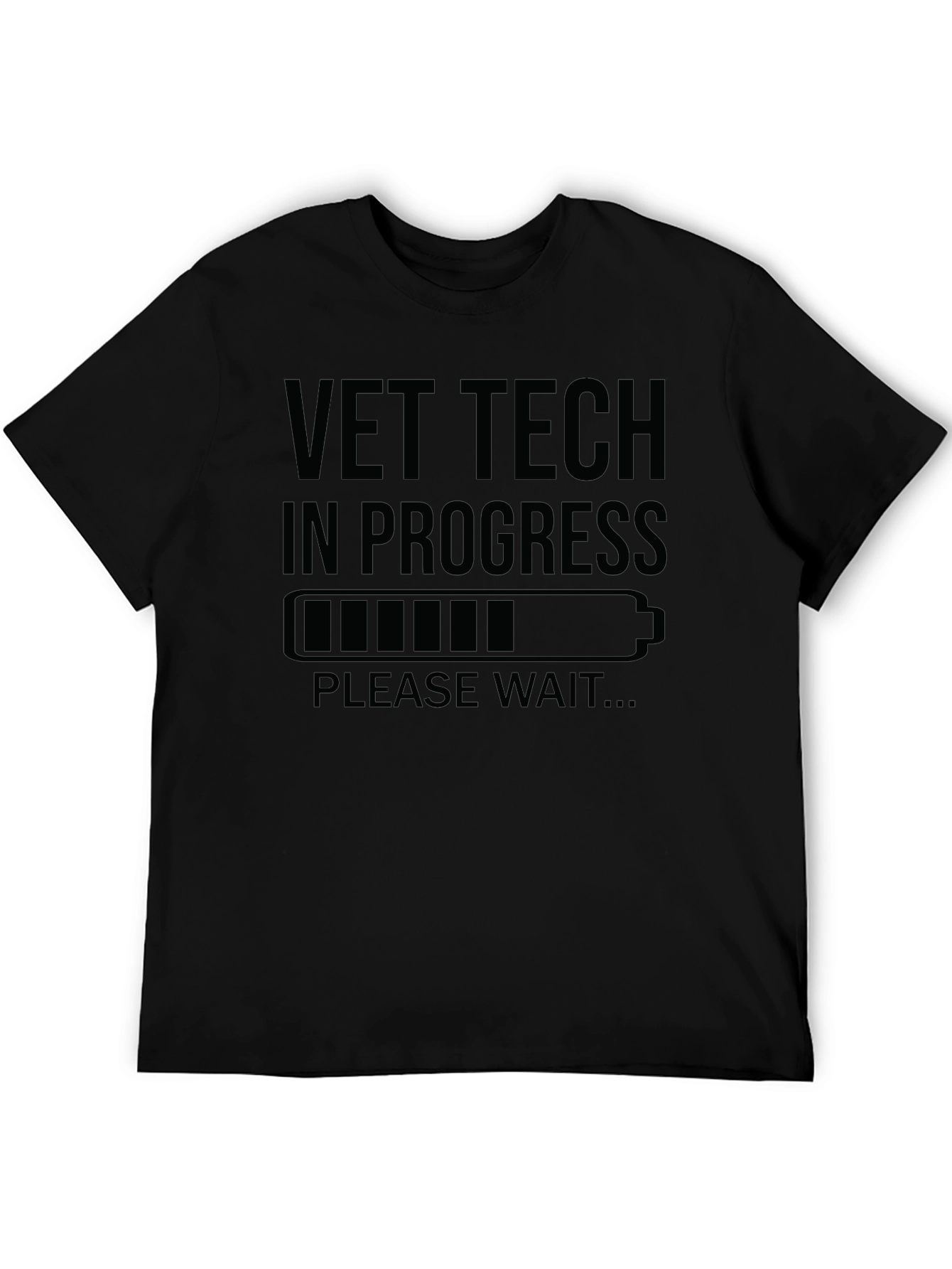 Vet Tech in Progress Black T-Shirt