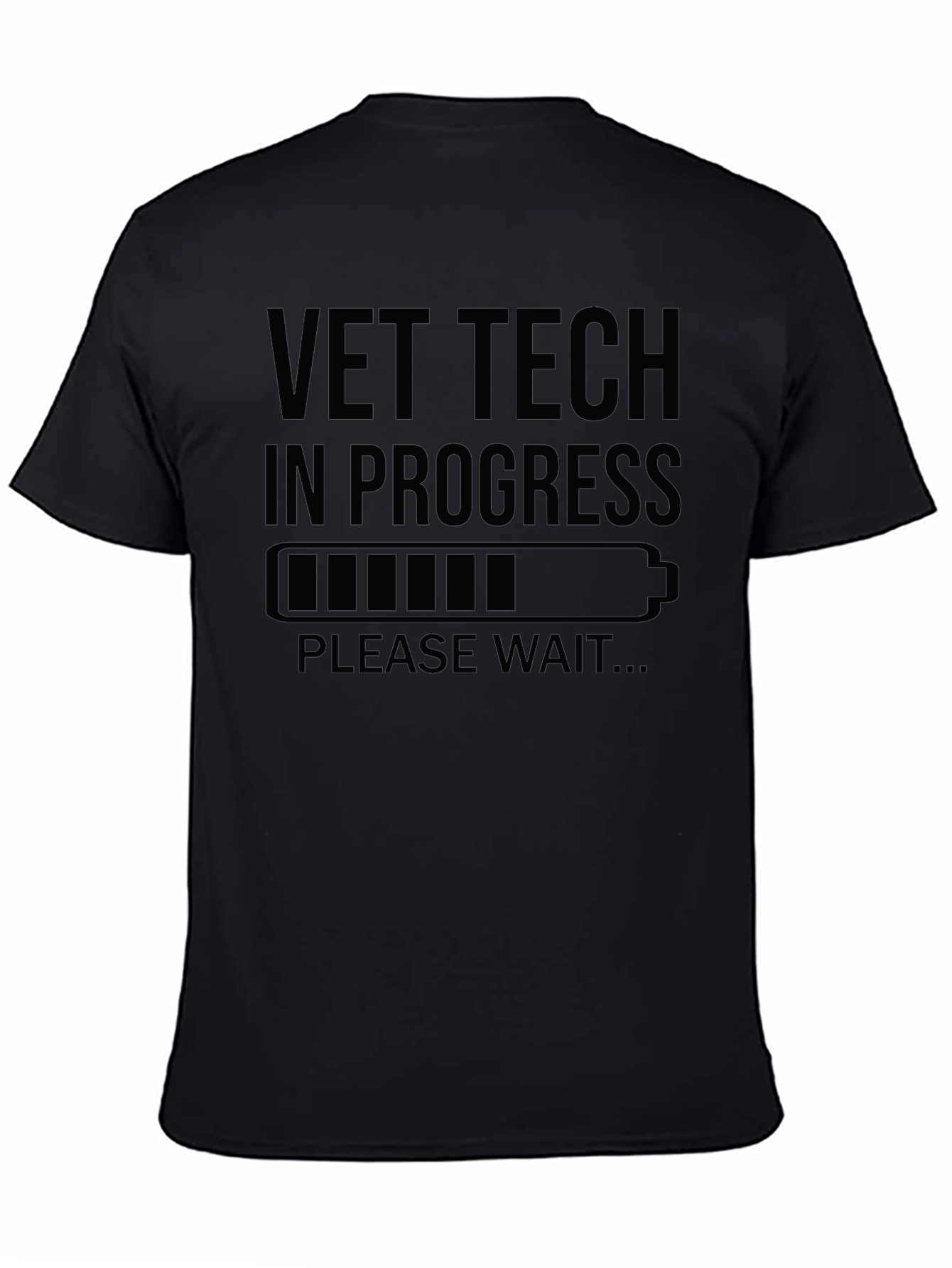 Vet Tech in Progress Black T-Shirt