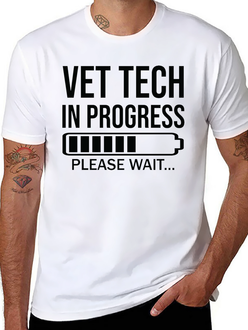Vet Tech in Progress Black T-Shirt