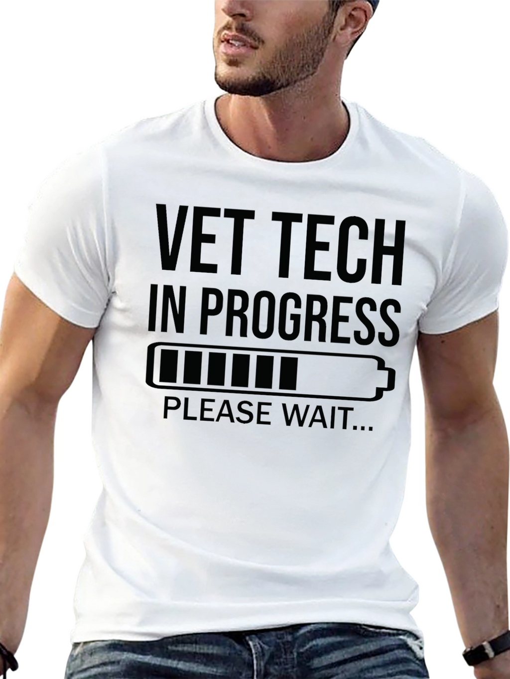 Vet Tech in Progress Black T-Shirt