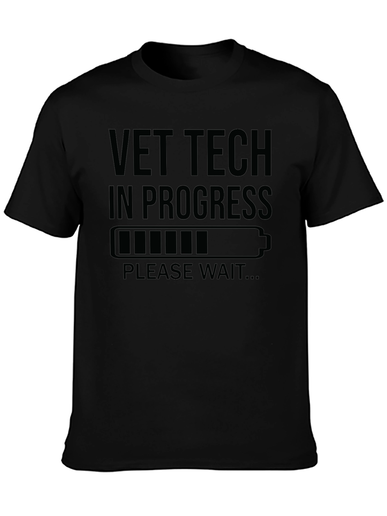 Vet Tech in Progress Black T-Shirt