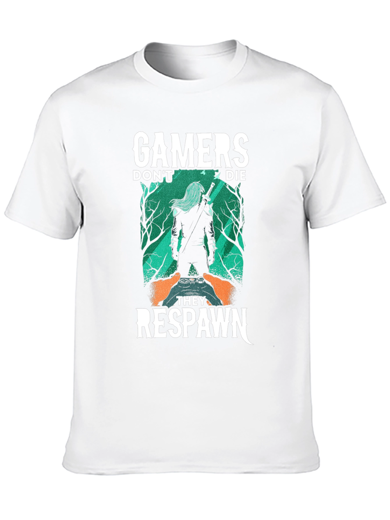 Gamers Dont Die They Respawn Black T-Shirt