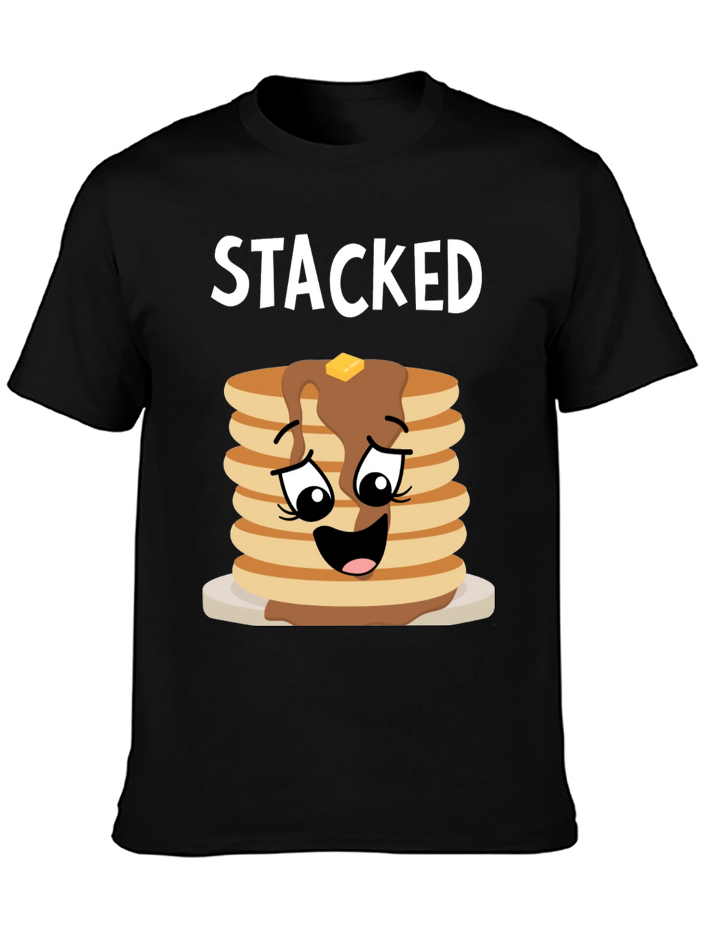 Stacked Pancakes Graphic Tee - Foodie T-Shirt