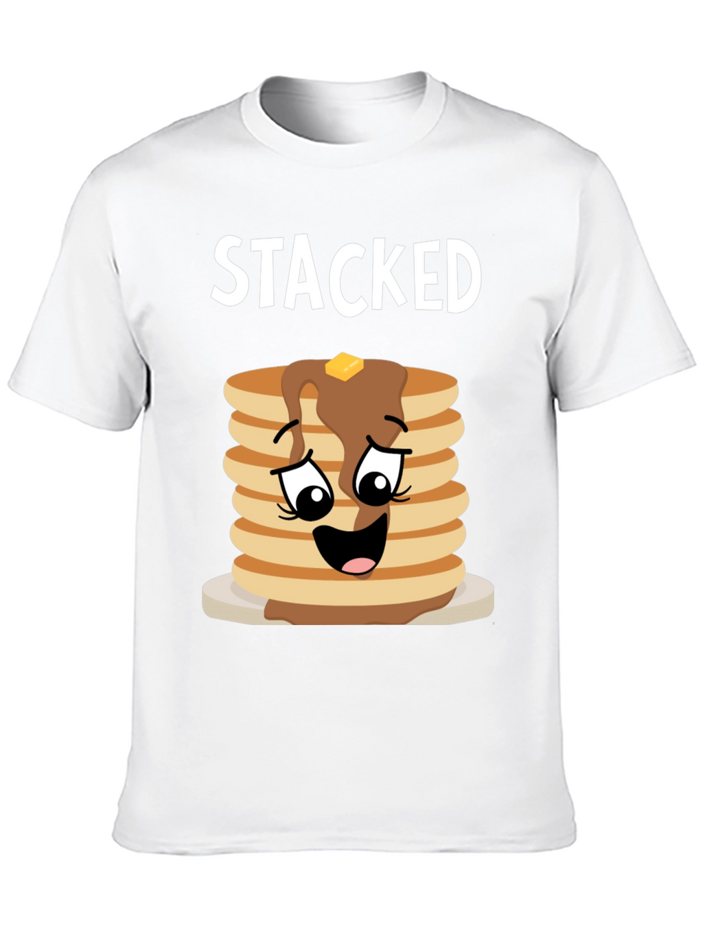 Stacked Pancakes Graphic Tee - Foodie T-Shirt