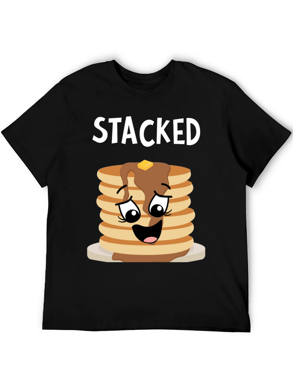 Stacked Pancakes Graphic Tee - Foodie T-Shirt