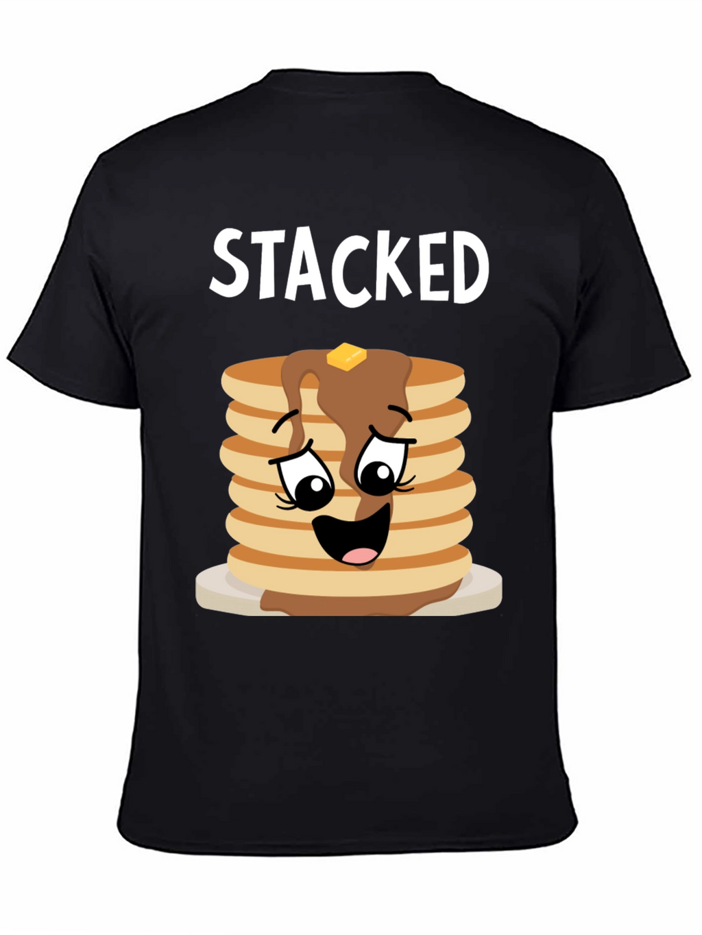 Stacked Pancakes Graphic Tee - Foodie T-Shirt