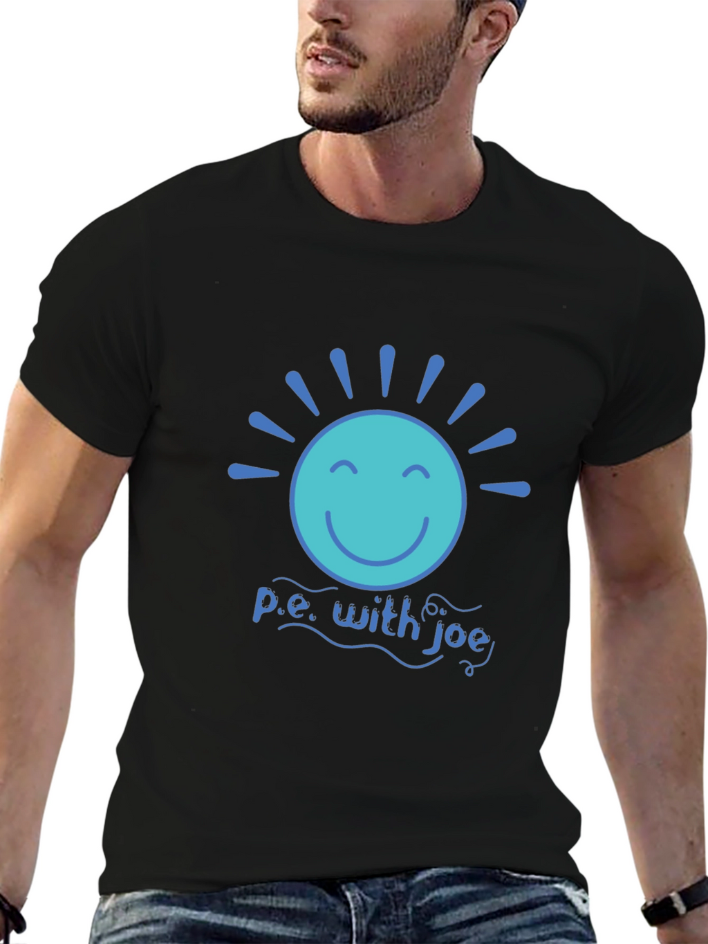 P.E. with Joe T-Shirt - Smiley Sun Design