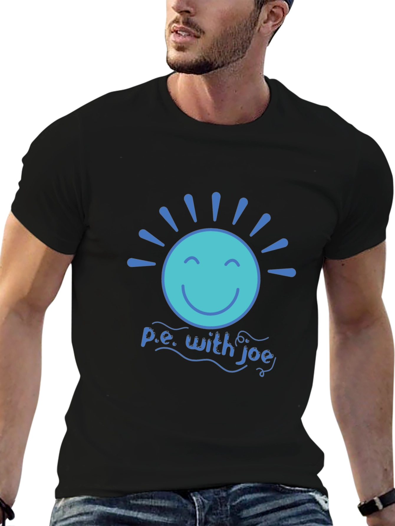 P.E. with Joe T-Shirt - Smiley Sun Design