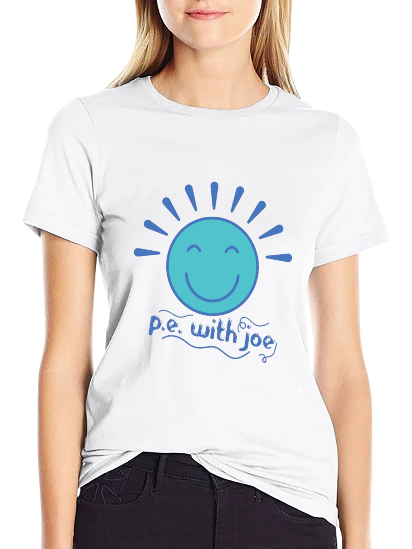 P.E. with Joe T-Shirt - Smiley Sun Design