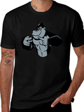 Funny Gorilla Graphic Black T-Shirt