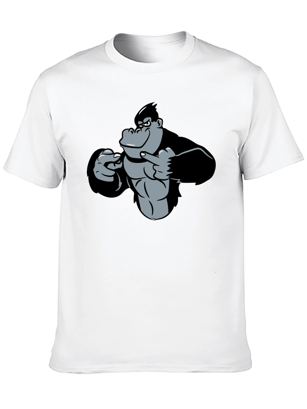 Funny Gorilla Graphic Black T-Shirt