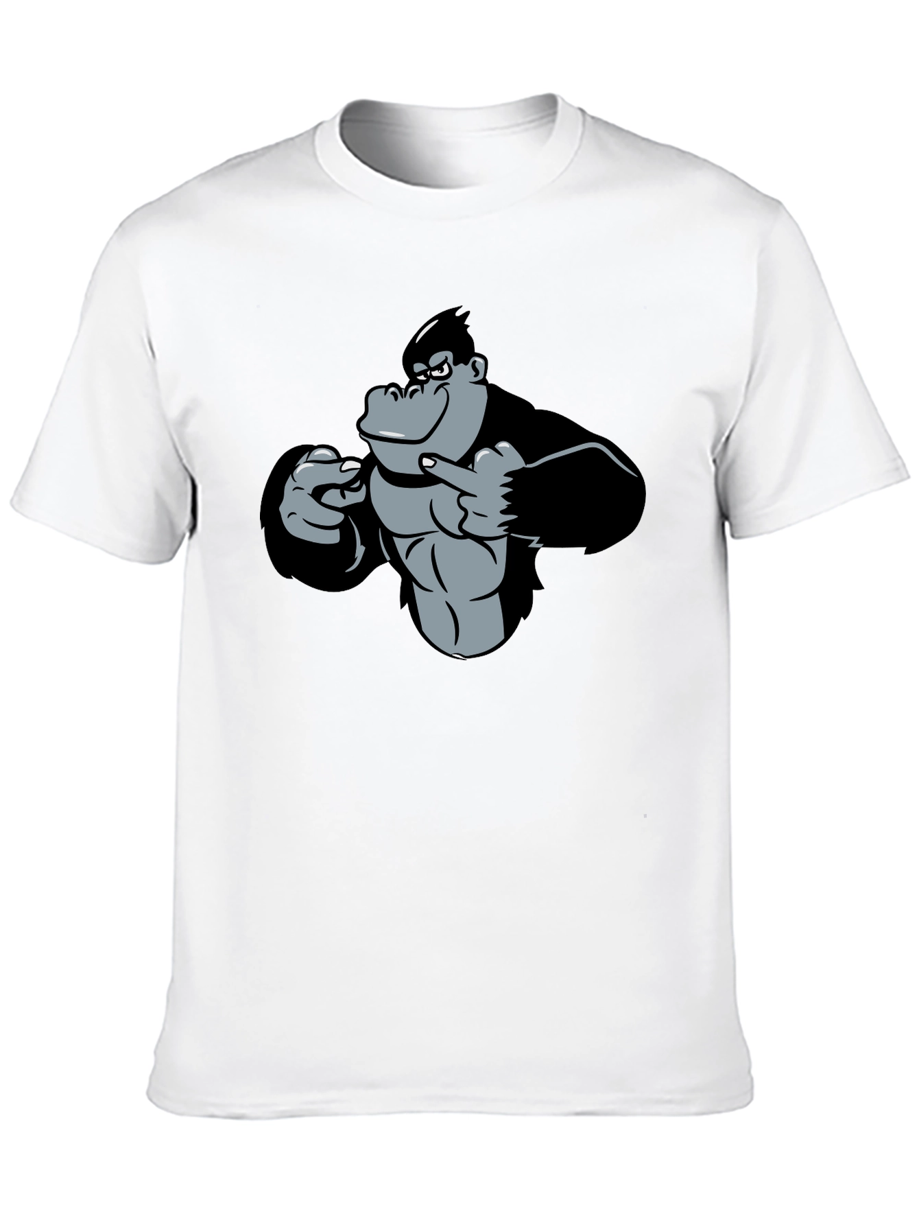 Funny Gorilla Graphic Black T-Shirt