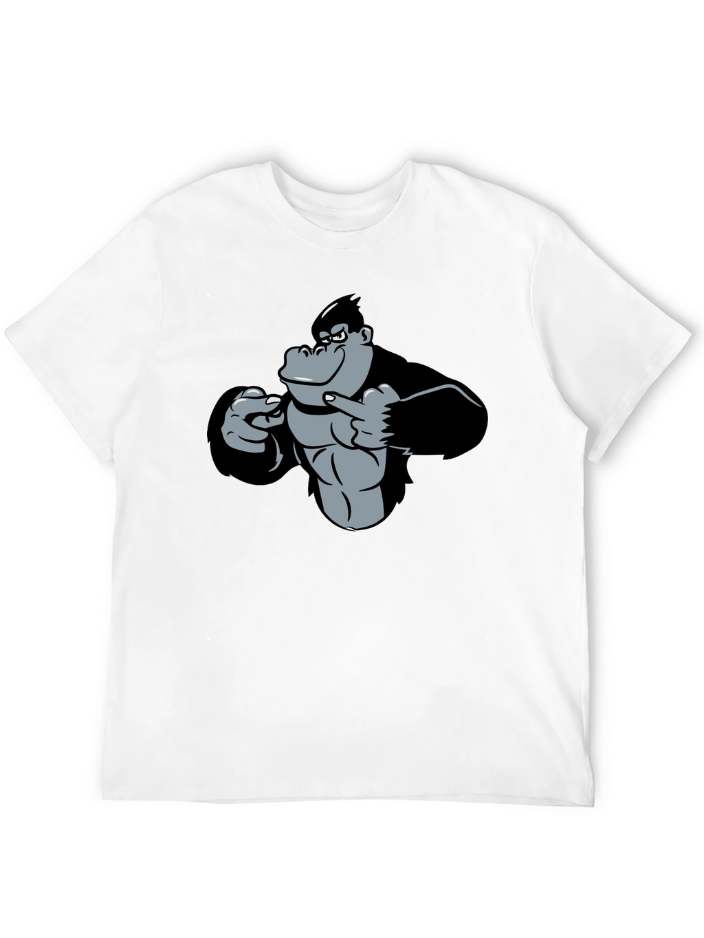Funny Gorilla Graphic Black T-Shirt