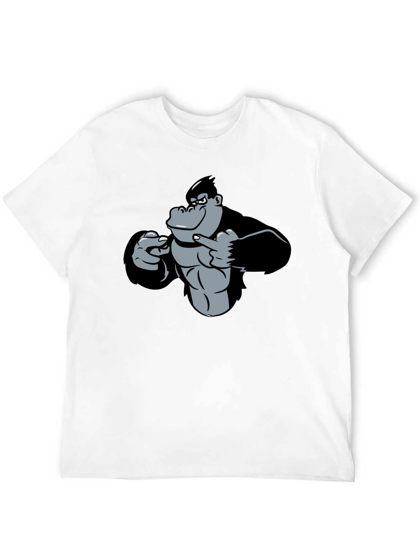 Funny Gorilla Graphic Black T-Shirt
