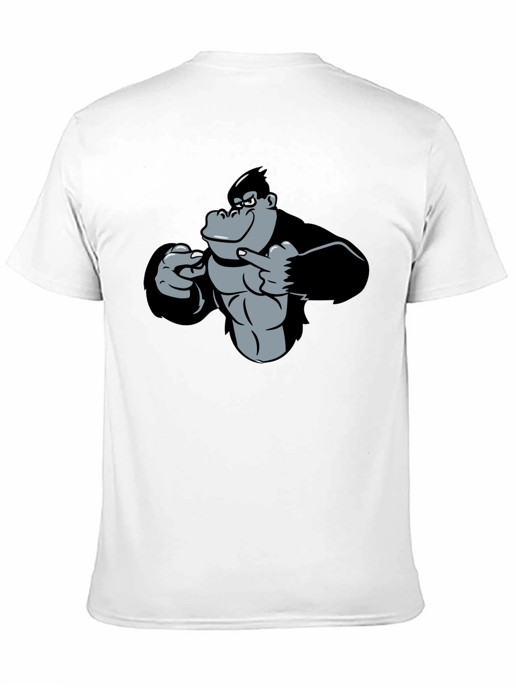 Funny Gorilla Graphic Black T-Shirt