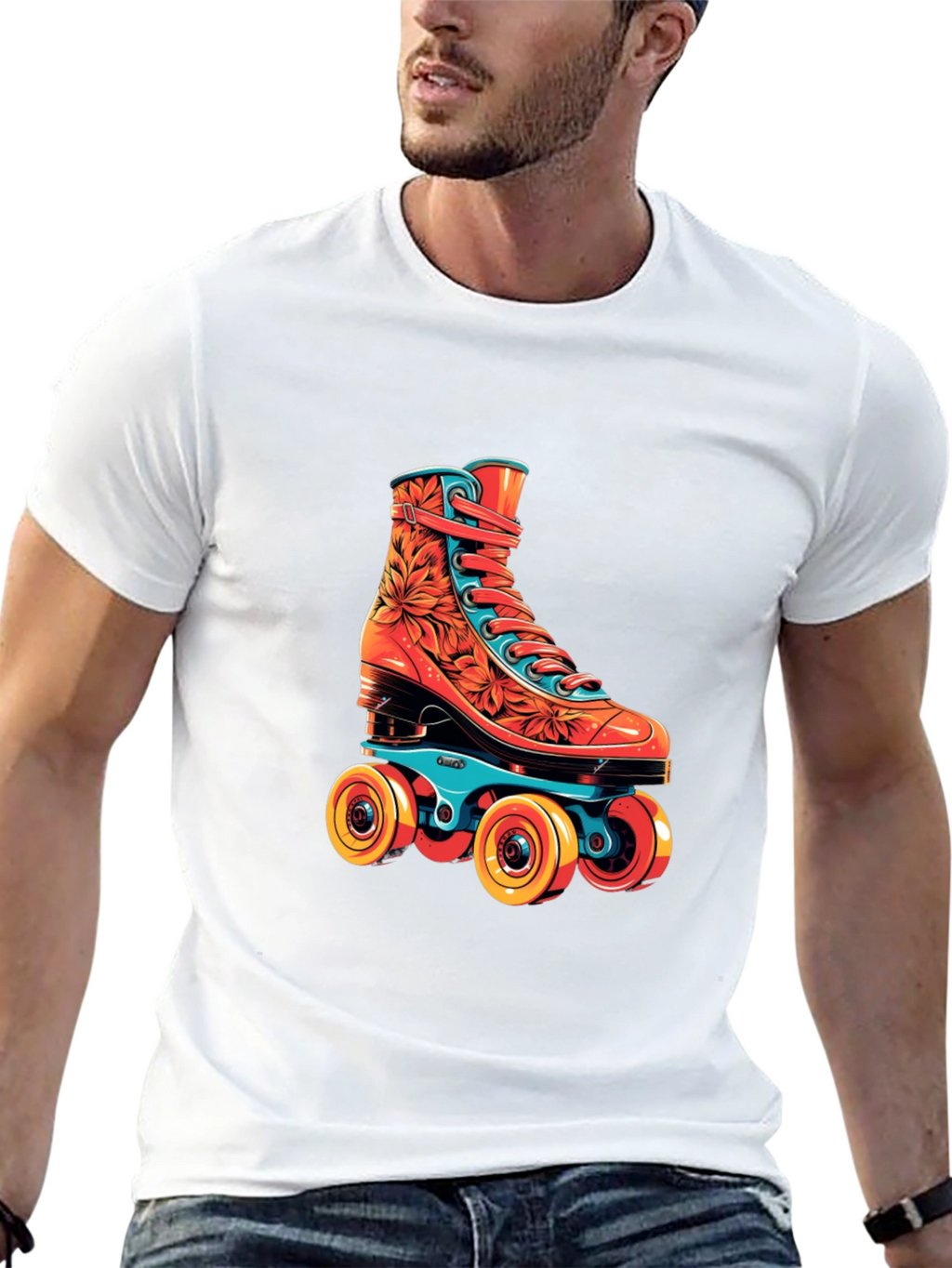Retro Roller Skate Graphic Tee