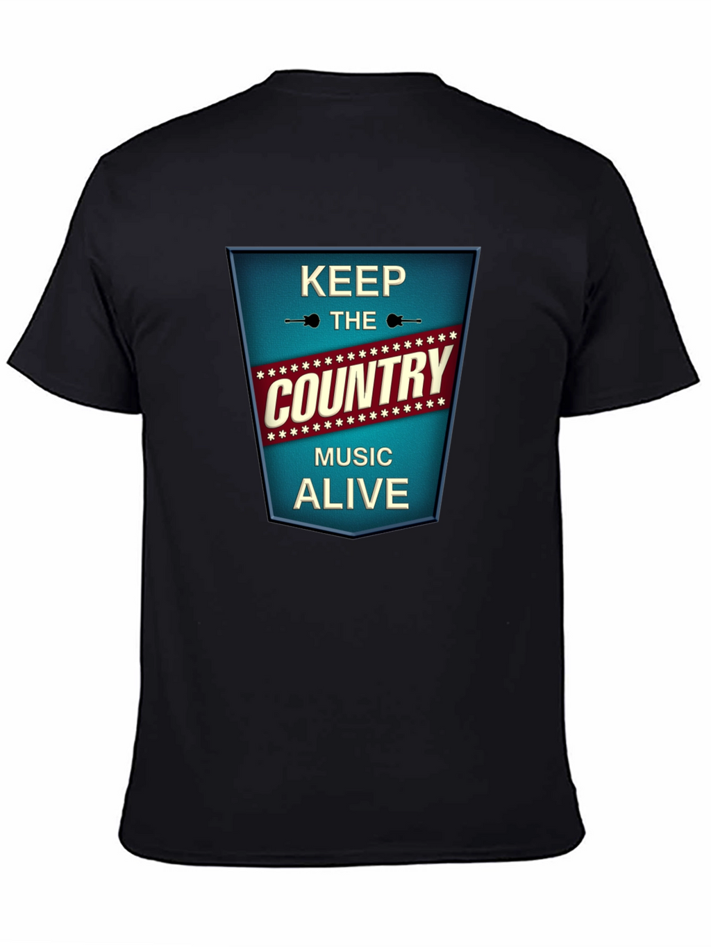 Keep The Country Music Alive Black T-Shirt