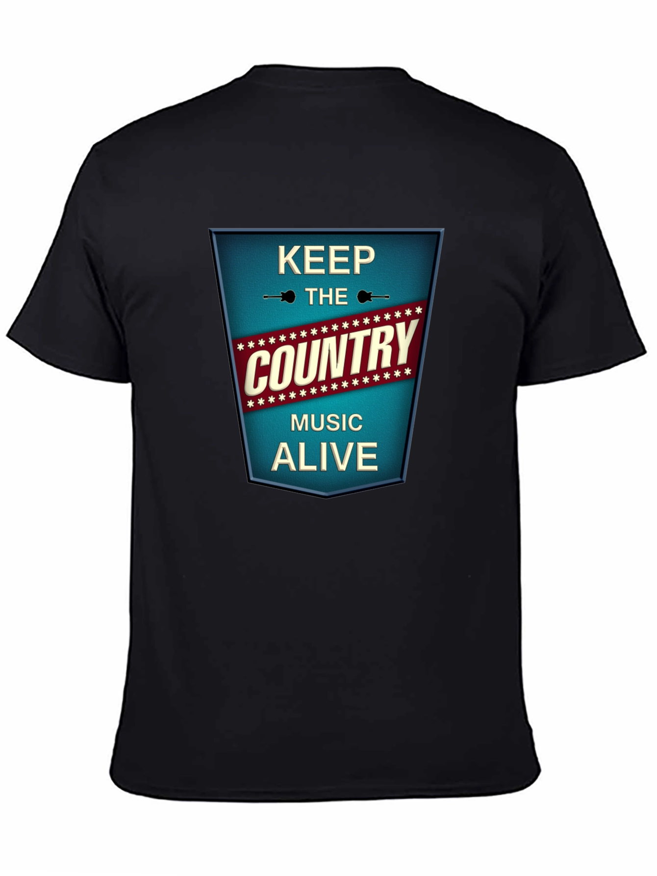 Keep The Country Music Alive Black T-Shirt