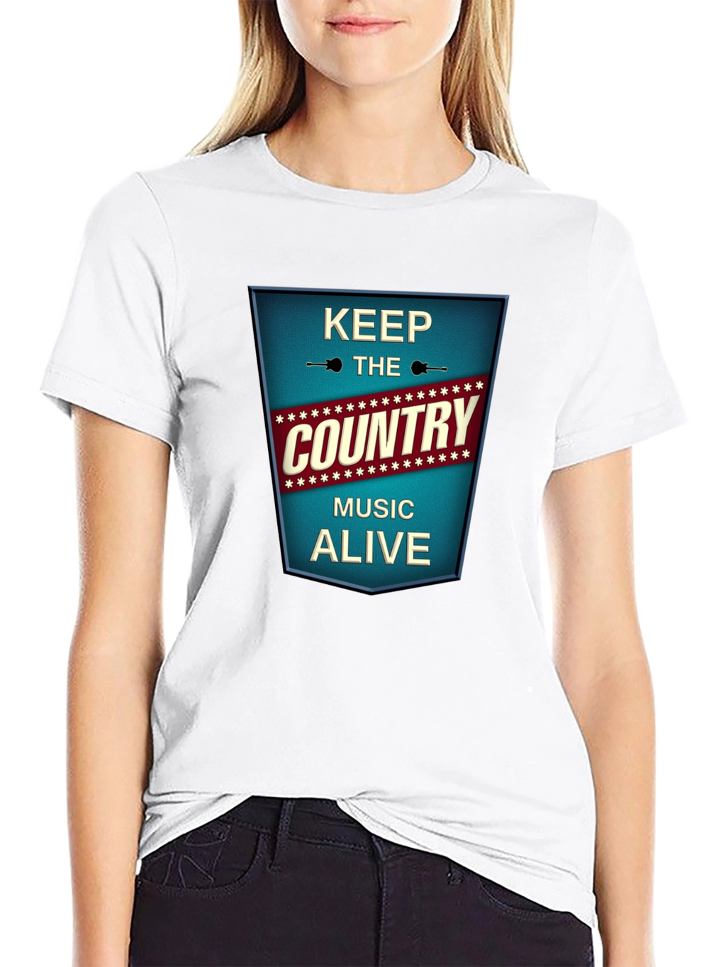 Keep The Country Music Alive Black T-Shirt