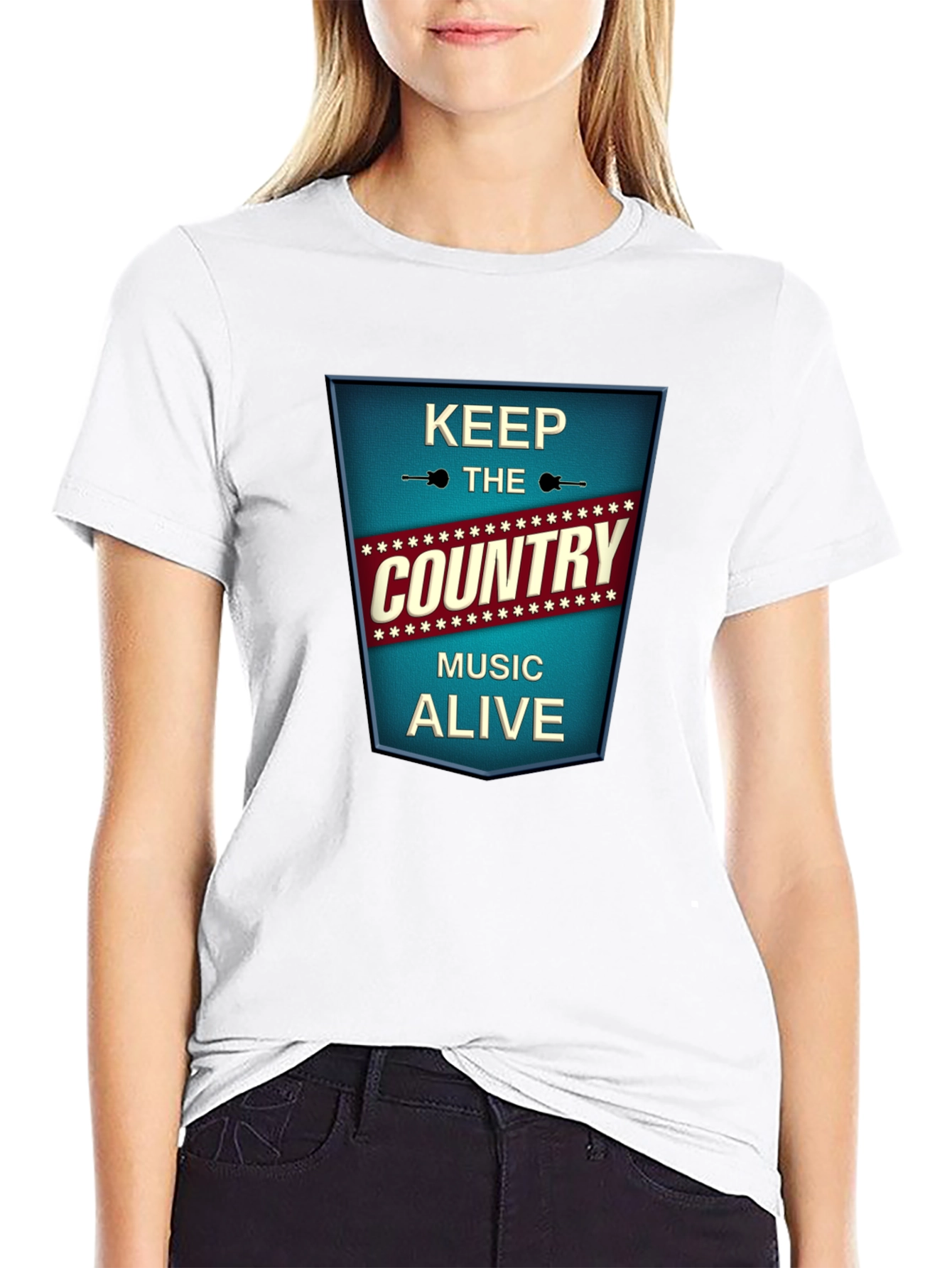 Keep The Country Music Alive Black T-Shirt
