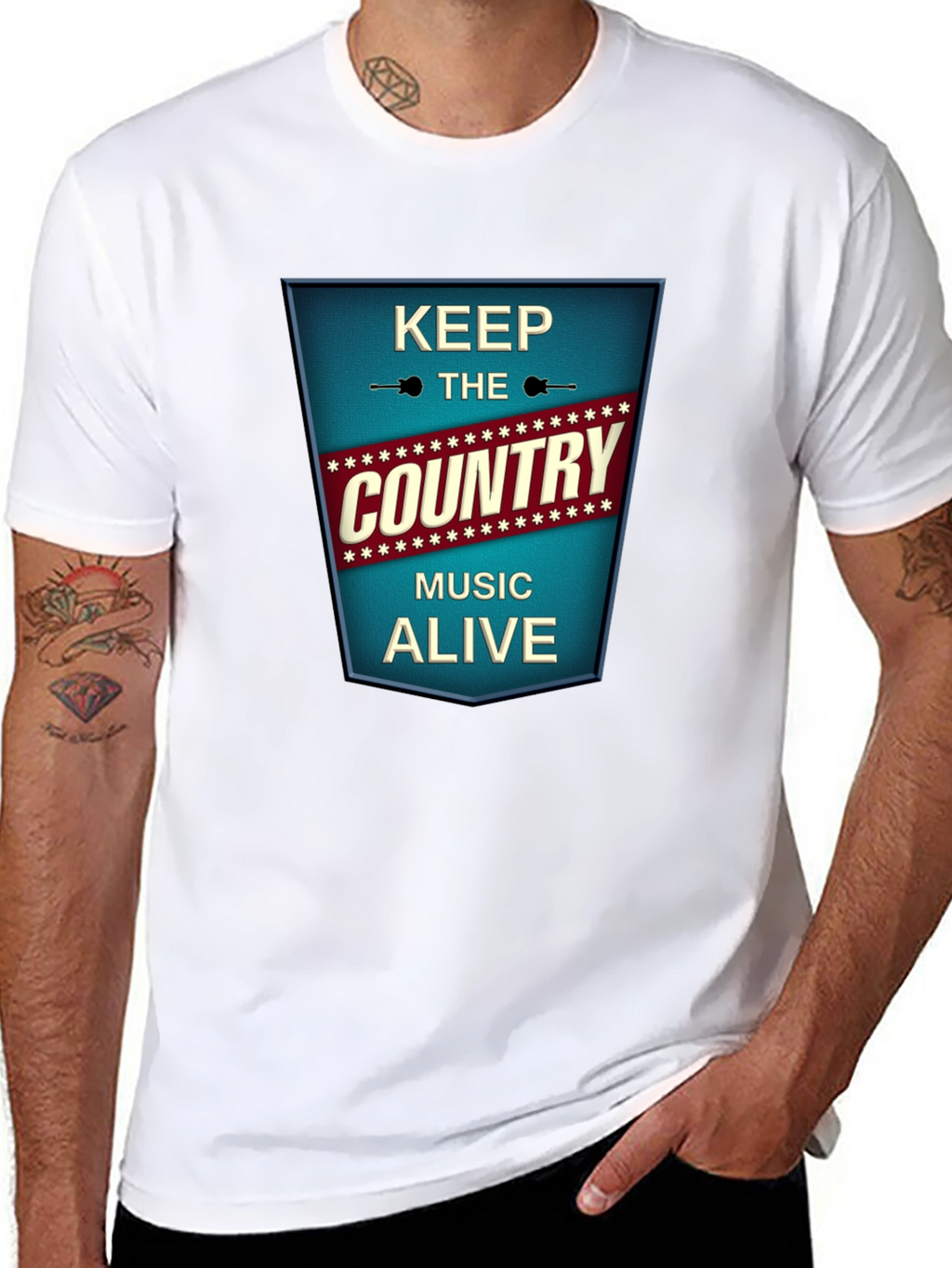 Keep The Country Music Alive Black T-Shirt