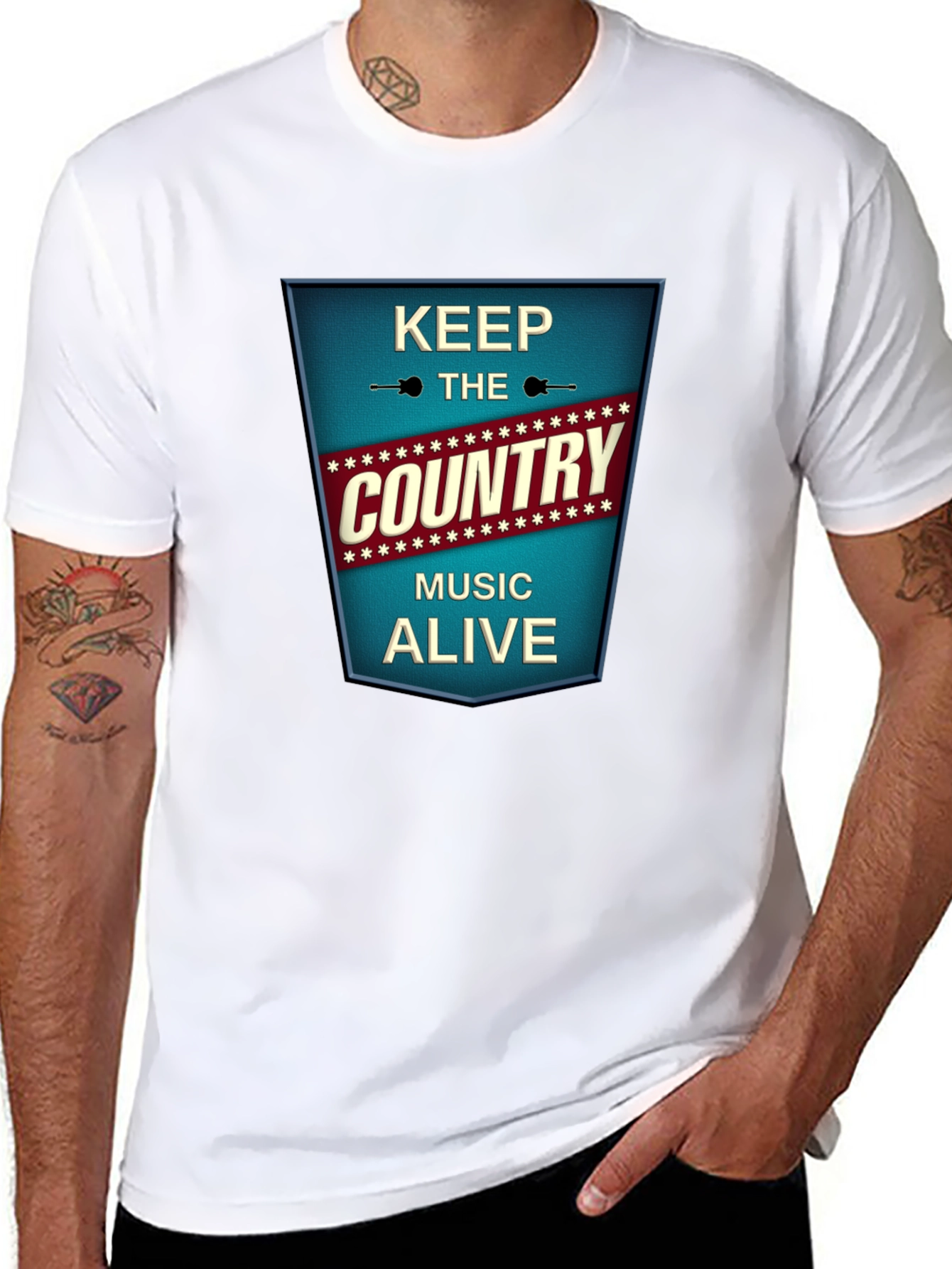 Keep The Country Music Alive Black T-Shirt