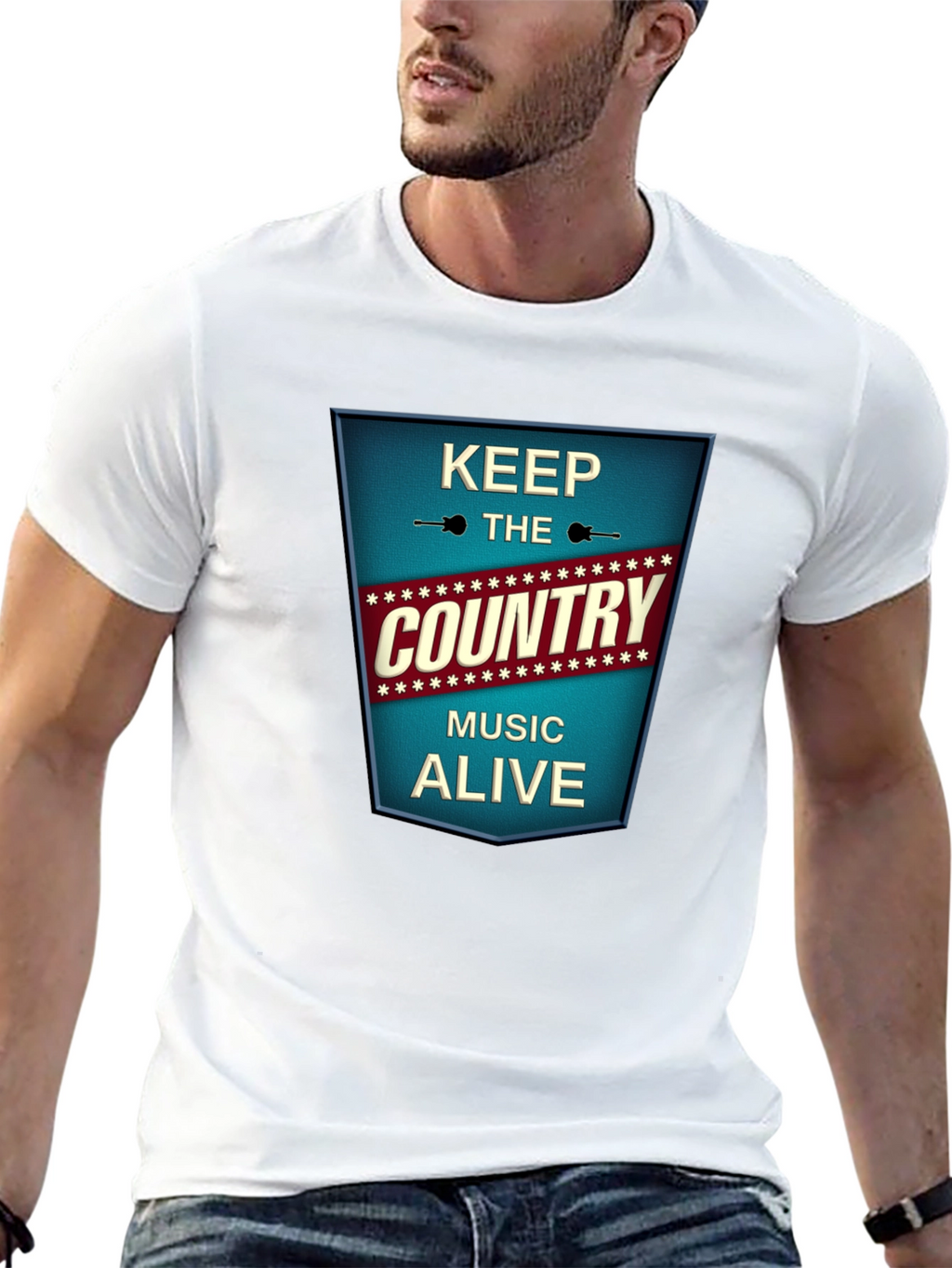 Keep The Country Music Alive Black T-Shirt