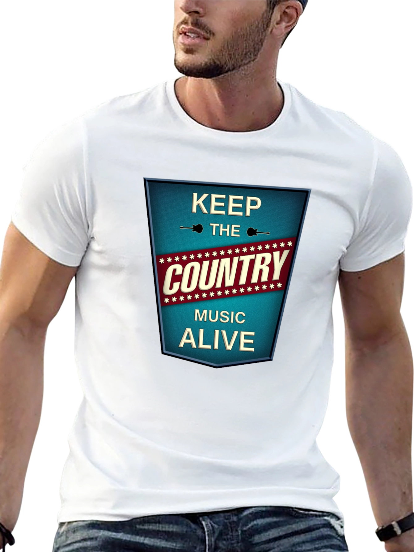 Keep The Country Music Alive Black T-Shirt