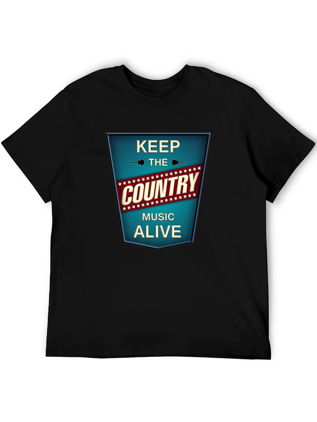 Keep The Country Music Alive Black T-Shirt