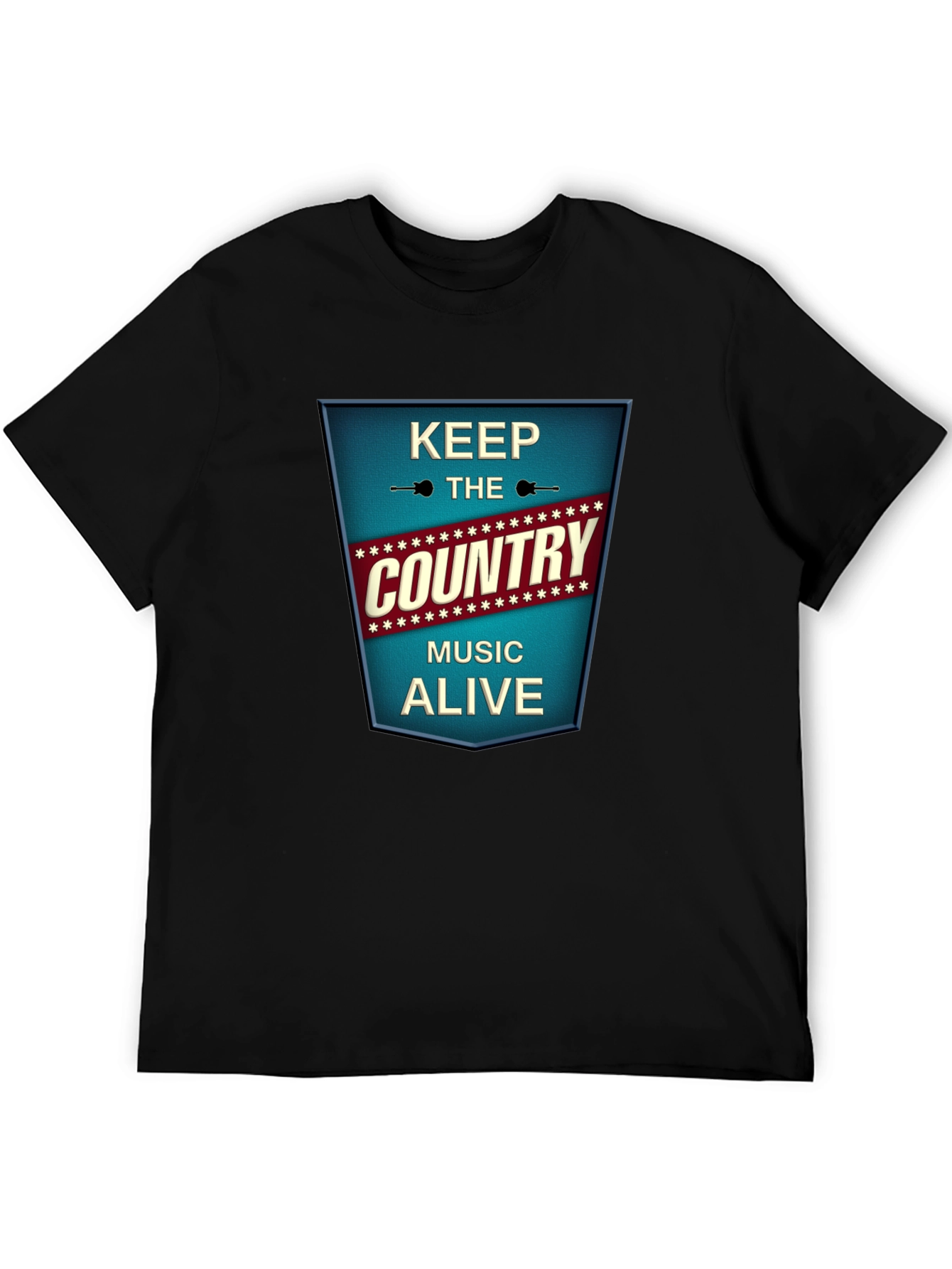 Keep The Country Music Alive Black T-Shirt