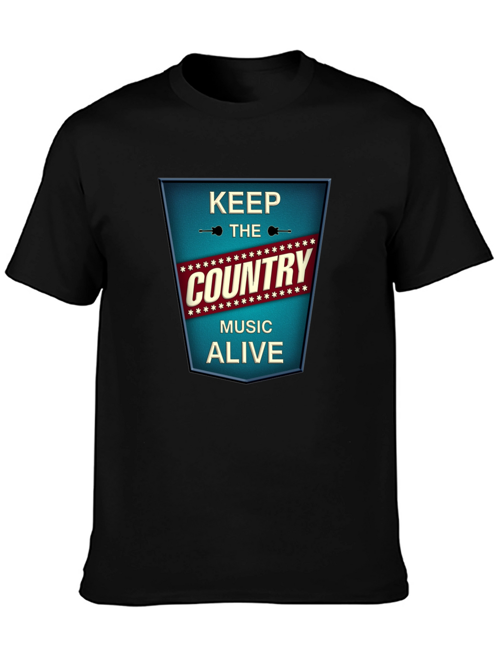Keep The Country Music Alive Black T-Shirt