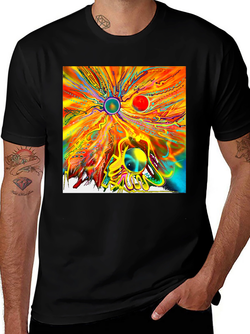 Abstract Art Graphic T-Shirt - Unique Design Tee