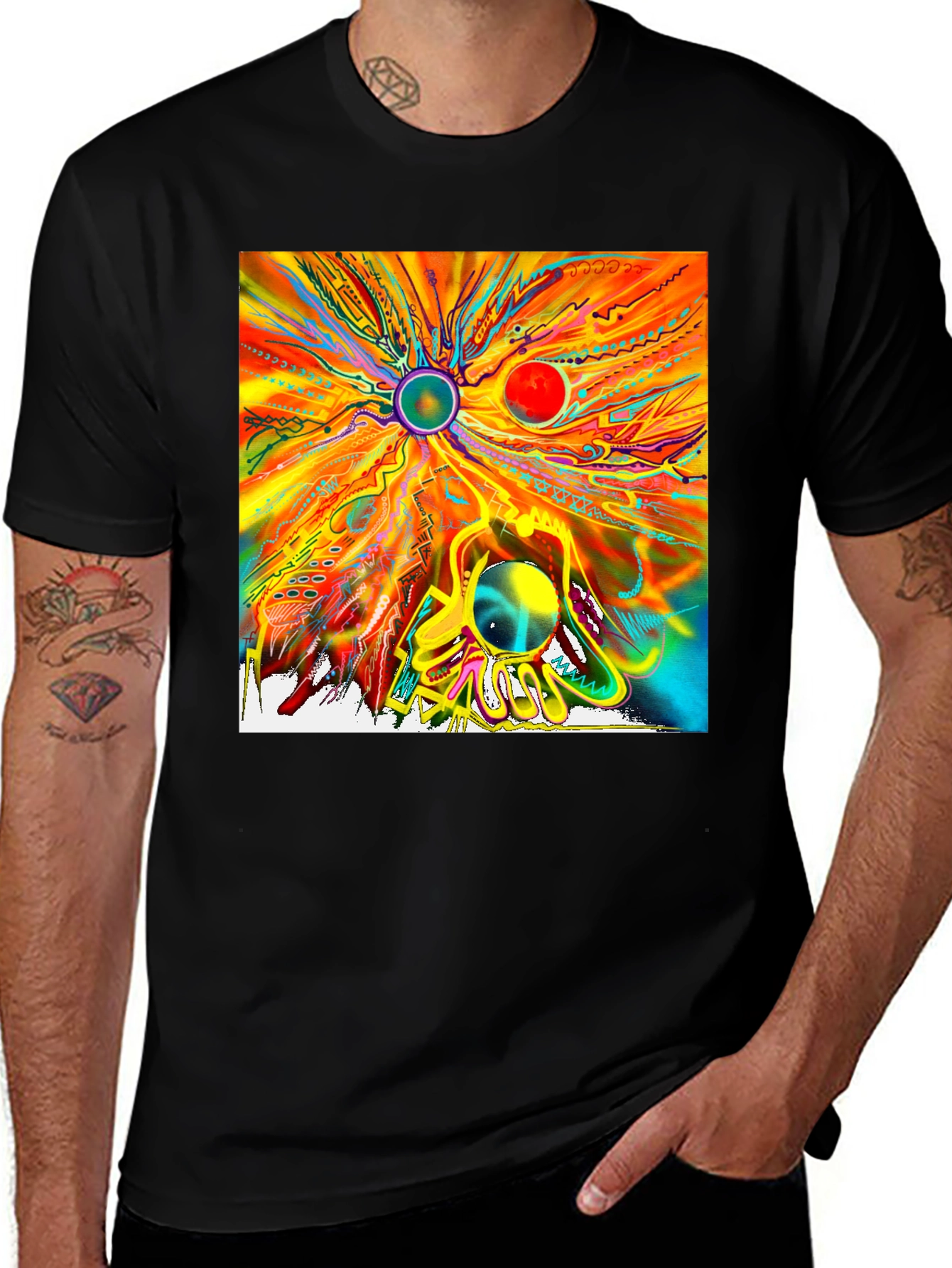 Abstract Art Graphic T-Shirt - Unique Design Tee