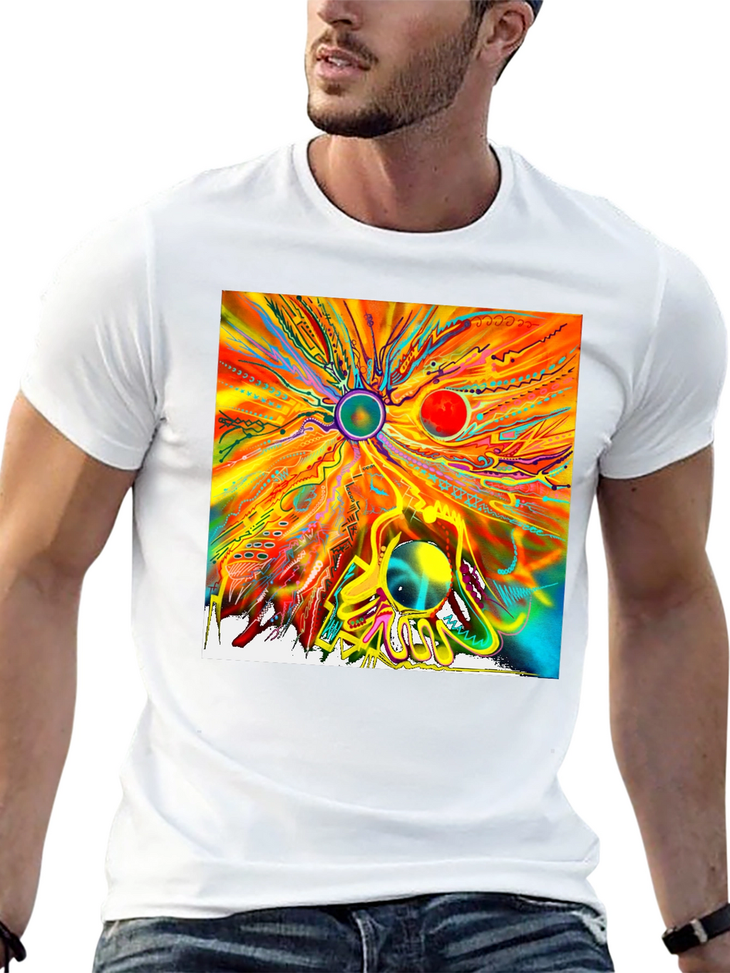 Abstract Art Graphic T-Shirt - Unique Design Tee
