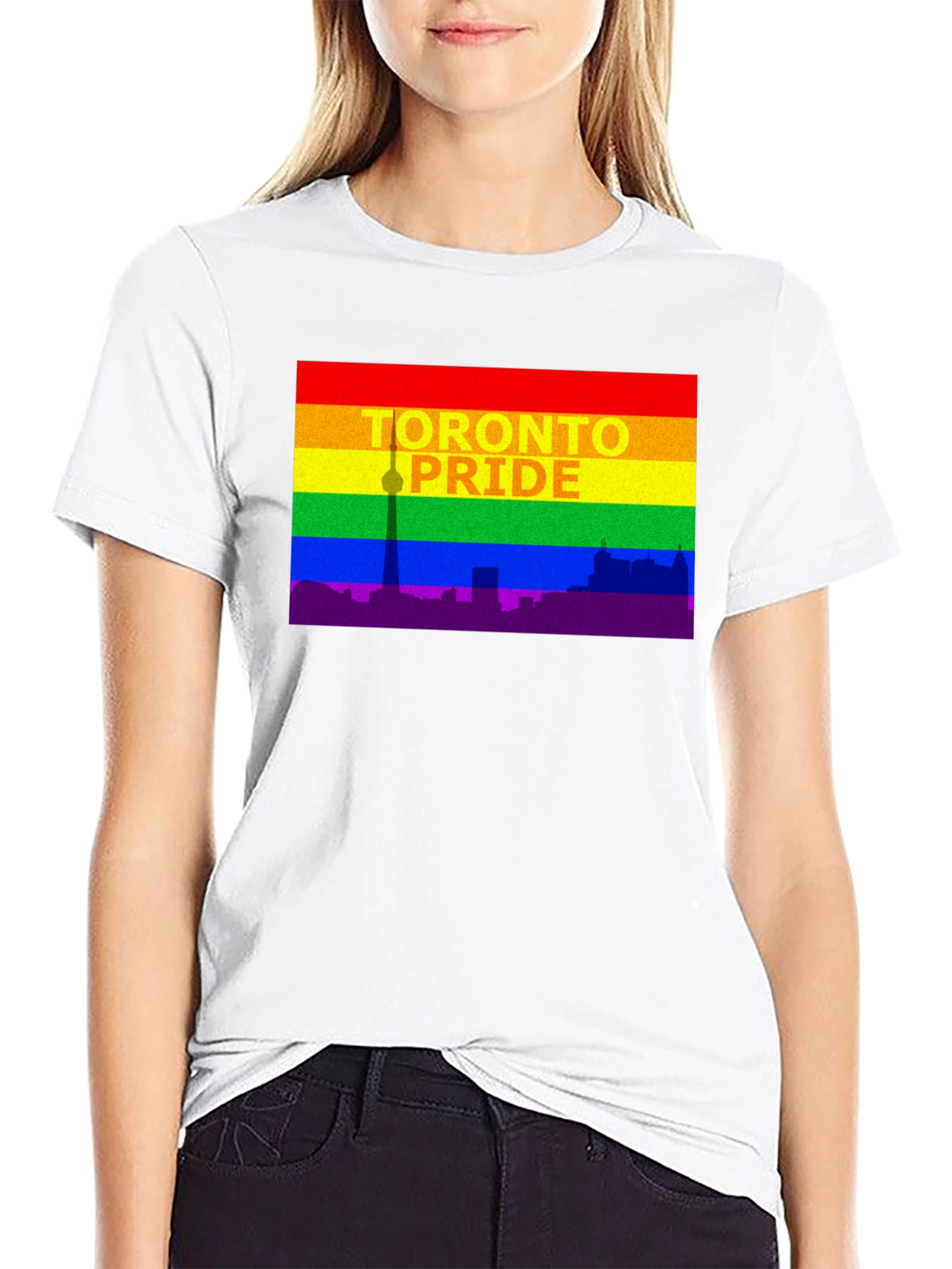 Toronto Pride T-Shirt - Cityscape Rainbow Tee