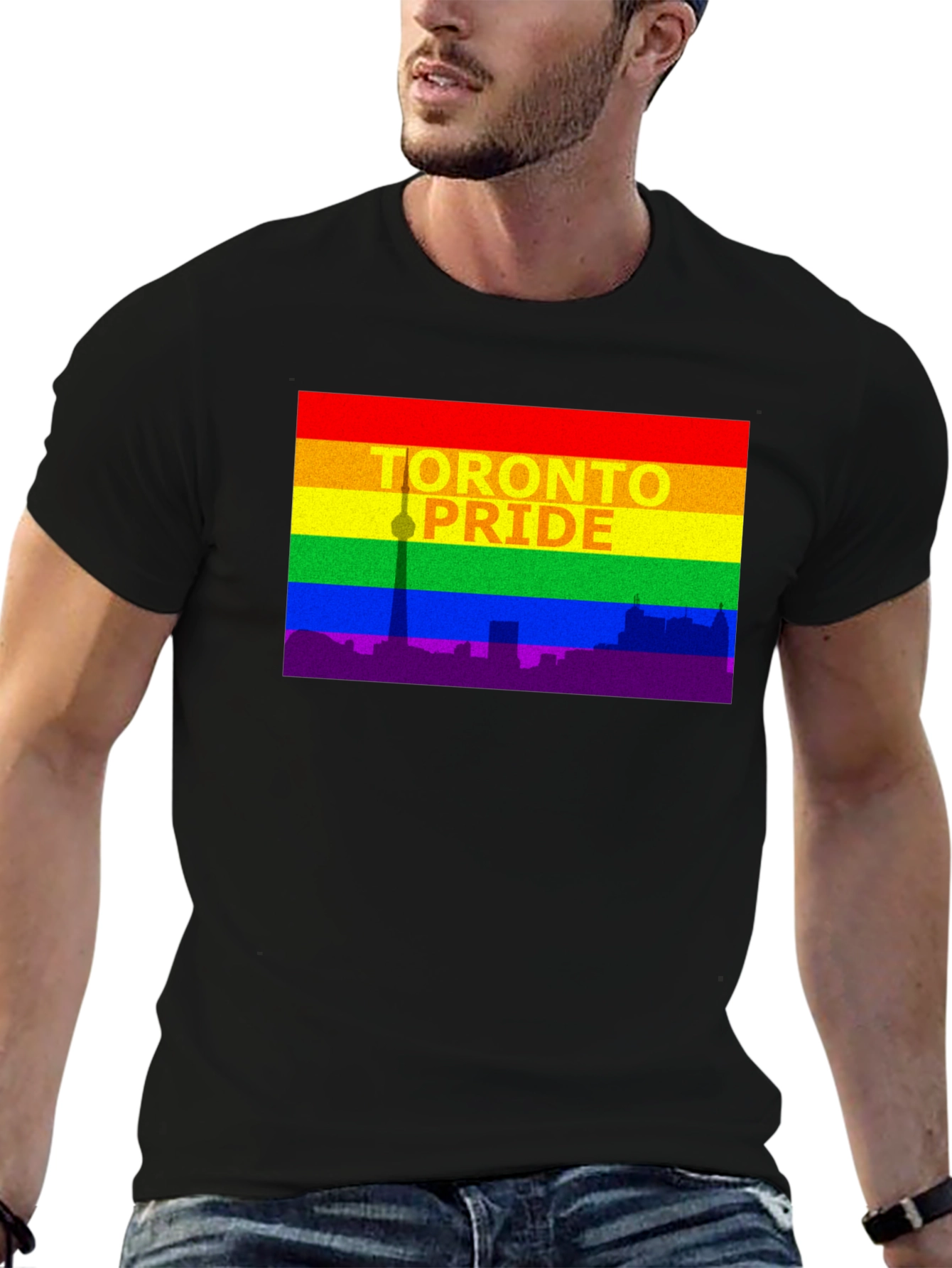 Toronto Pride T-Shirt - Cityscape Rainbow Tee