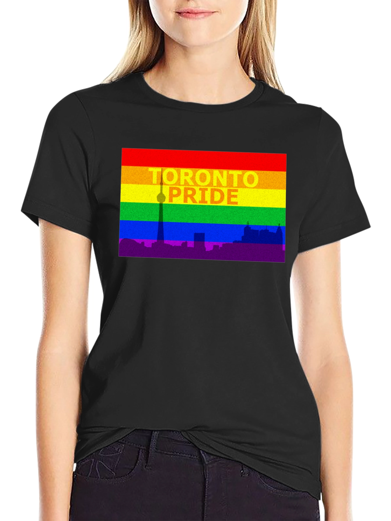 Toronto Pride T-Shirt - Cityscape Rainbow Tee
