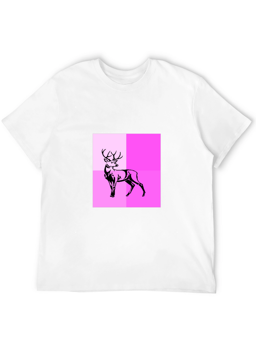 Deer Graphic Tee - Modern Abstract Design