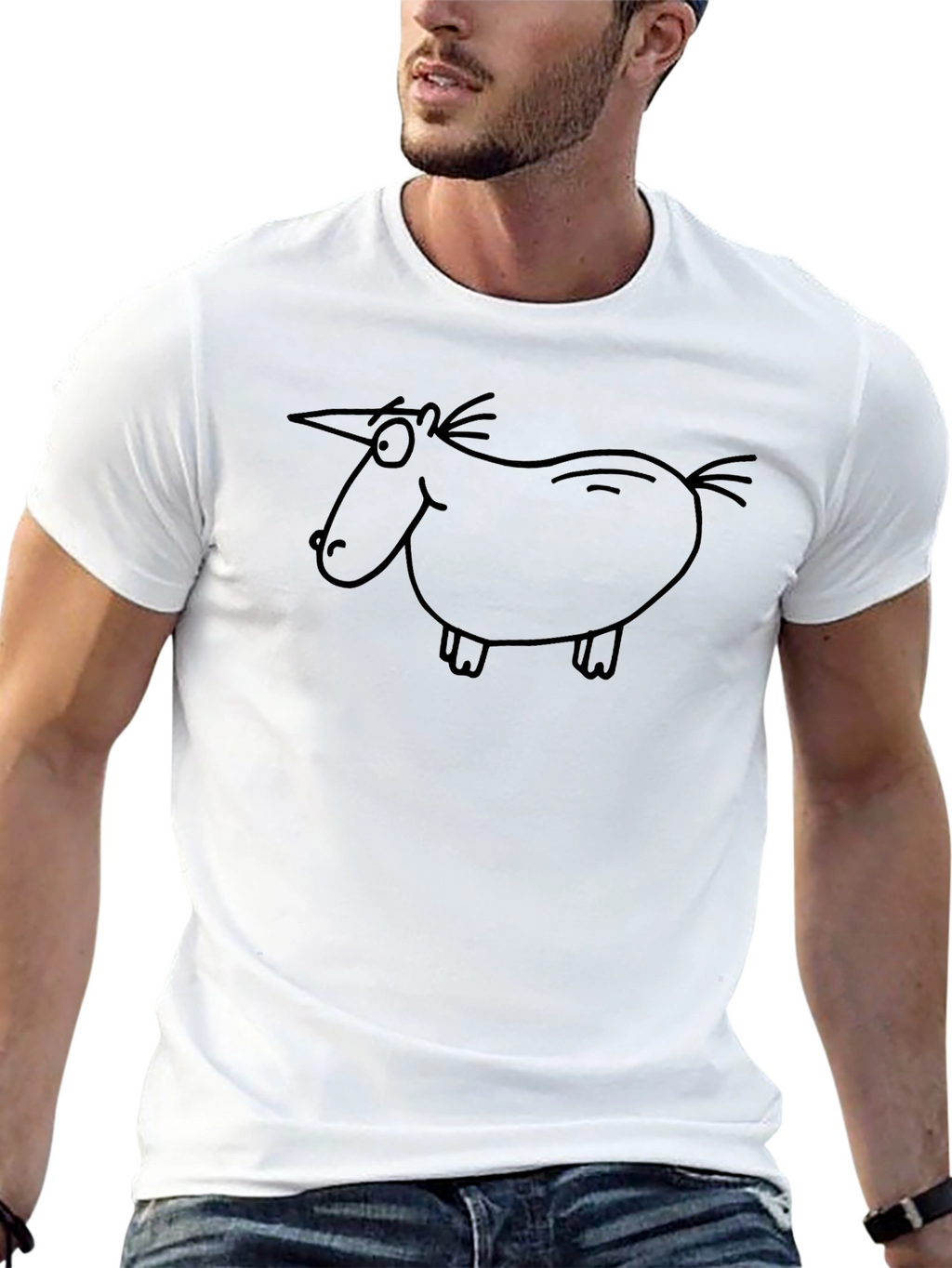 Unicorn Doodle Black T-Shirt